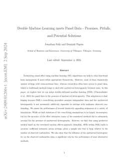 Double Machine Learning meets Panel Data -- Promises, Pitfalls, and
  Potential Solutions