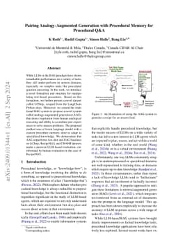 Pairing Analogy-Augmented Generation with Procedural Memory for
  Procedural Q&A