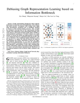 Debiasing Graph Representation Learning based on Information Bottleneck