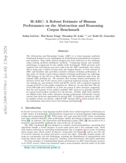 H-ARC: A Robust Estimate of Human Performance on the Abstraction and
  Reasoning Corpus Benchmark