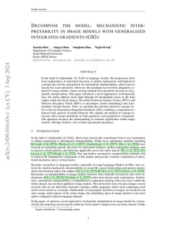 Decompose the model: Mechanistic interpretability in image models with
  Generalized Integrated Gradients (GIG)