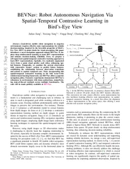 BEVNav: Robot Autonomous Navigation Via Spatial-Temporal Contrastive
  Learning in Bird's-Eye View