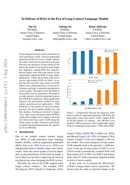 In Defense of RAG in the Era of Long-Context Language Models