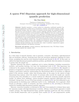 A sparse PAC-Bayesian approach for high-dimensional quantile prediction