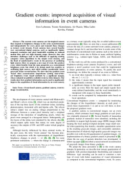 Gradient events: improved acquisition of visual information in event
  cameras