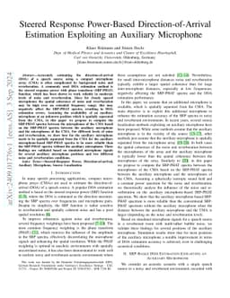 Steered Response Power-Based Direction-of-Arrival Estimation Exploiting
  an Auxiliary Microphone