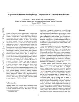 Map-Assisted Remote-Sensing Image Compression at Extremely Low Bitrates