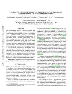 Enhancing Code-Switching Speech Recognition with LID-Based Collaborative
  Mixture of Experts Model