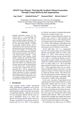 CRAFT Your Dataset: Task-Specific Synthetic Dataset Generation Through
  Corpus Retrieval and Augmentation