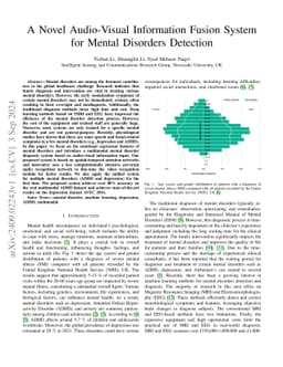 A Novel Audio-Visual Information Fusion System for Mental Disorders
  Detection