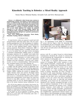Kinesthetic Teaching in Robotics: a Mixed Reality Approach