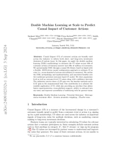 Double Machine Learning at Scale to Predict Causal Impact of Customer
  Actions