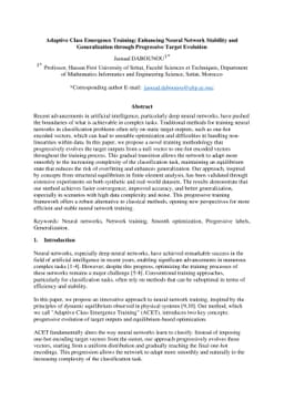 Adaptive Class Emergence Training: Enhancing Neural Network Stability
  and Generalization through Progressive Target Evolution