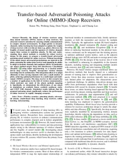 Transfer-based Adversarial Poisoning Attacks for Online (MIMO-)Deep
  Receviers