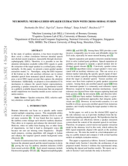 NeuroSpex: Neuro-Guided Speaker Extraction with Cross-Modal Attention