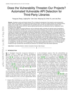 Does the Vulnerability Threaten Our Projects? Automated Vulnerable API
  Detection for Third-Party Libraries