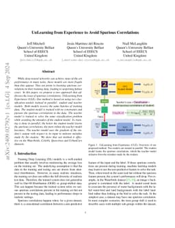 UnLearning from Experience to Avoid Spurious Correlations