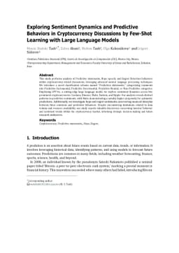 Exploring Sentiment Dynamics and Predictive Behaviors in Cryptocurrency
  Discussions by Few-Shot Learning with Large Language Models