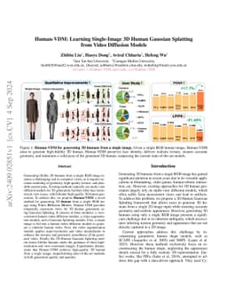 Human-VDM: Learning Single-Image 3D Human Gaussian Splatting from Video
  Diffusion Models
