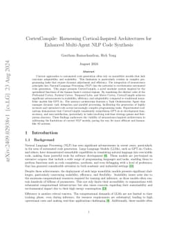 CortexCompile: Harnessing Cortical-Inspired Architectures for Enhanced
  Multi-Agent NLP Code Synthesis