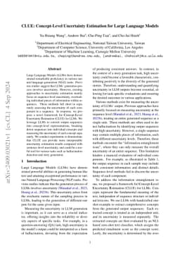 CLUE: Concept-Level Uncertainty Estimation for Large Language Models