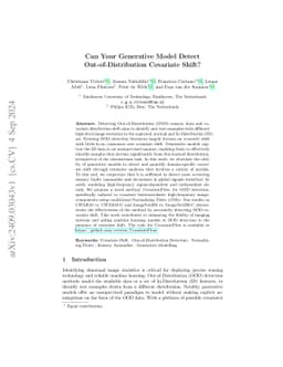 Can Your Generative Model Detect Out-of-Distribution Covariate Shift?