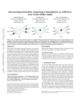 Intersecting Liminality: Acquiring a Smartphone as a Blind or Low Vision
  Older Adult