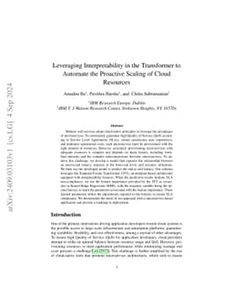Leveraging Interpretability in the Transformer to Automate the Proactive
  Scaling of Cloud Resources