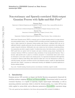 Non-stationary and Sparsely-correlated Multi-output Gaussian Process
  with Spike-and-Slab Prior