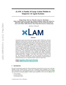 xLAM: A Family of Large Action Models to Empower AI Agent Systems