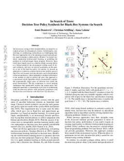 In Search of Trees: Decision-Tree Policy Synthesis for Black-Box Systems via Search