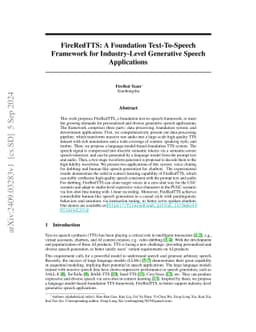 FireRedTTS: A Foundation Text-To-Speech Framework for Industry-Level Generative Speech Applications