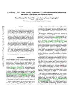 Enhancing User-Centric Privacy Protection: An Interactive Framework
  through Diffusion Models and Machine Unlearning