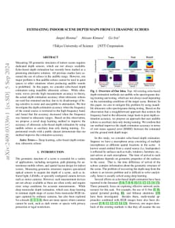 Estimating Indoor Scene Depth Maps from Ultrasonic Echoes