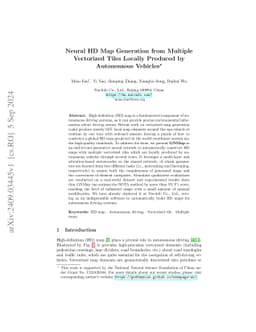 Neural HD Map Generation from Multiple Vectorized Tiles Locally Produced
  by Autonomous Vehicles