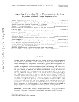 Improving Uncertainty-Error Correspondence in Deep Bayesian Medical
  Image Segmentation