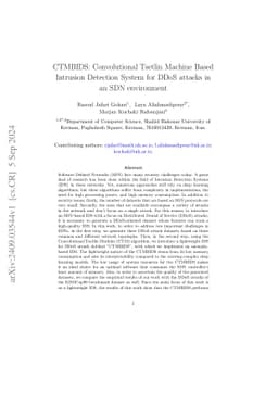 CTMBIDS: Convolutional Tsetlin Machine Based Intrusion Detection System
  for DDoS attacks in an SDN environment