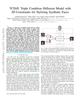TCDiff: Triple Condition Diffusion Model with 3D Constraints for
  Stylizing Synthetic Faces