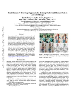 RealisHuman: A Two-Stage Approach for Refining Malformed Human Parts in
  Generated Images