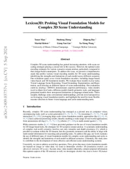 Lexicon3D: Probing Visual Foundation Models for Complex 3D Scene Understanding