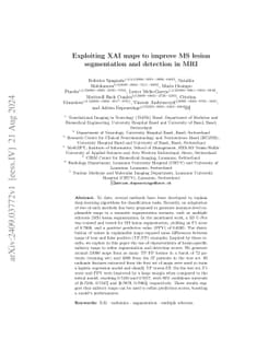 Exploiting XAI maps to improve MS lesion segmentation and detection in
  MRI