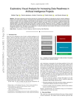 Exploratory Visual Analysis for Increasing Data Readiness in Artificial
  Intelligence Projects