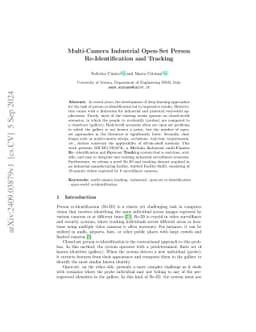 Multi-Camera Industrial Open-Set Person Re-Identification and Tracking