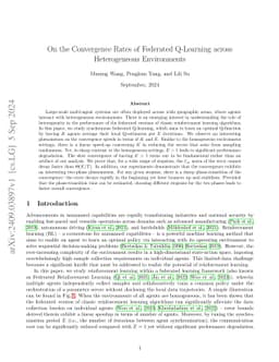 On the Convergence Rates of Federated Q-Learning across Heterogeneous
  Environments