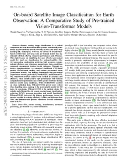Onboard Satellite Image Classification for Earth Observation: A Comparative Study of ViT Models