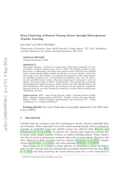 Deep Clustering of Remote Sensing Scenes through Heterogeneous Transfer
  Learning