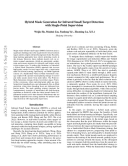 Hybrid Mask Generation for Infrared Small Target Detection with Single-Point Supervision
