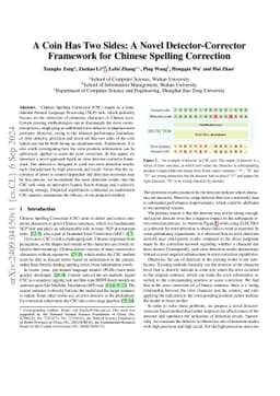 A Coin Has Two Sides: A Novel Detector-Corrector Framework for Chinese
  Spelling Correction