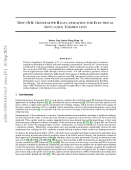 Diff-INR: Generative Regularization for Electrical Impedance Tomography