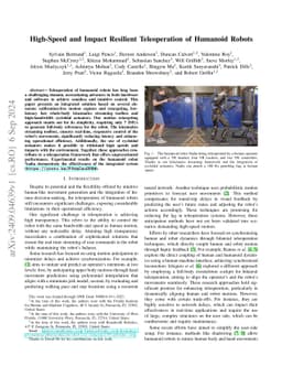 High-Speed and Impact Resilient Teleoperation of Humanoid Robots